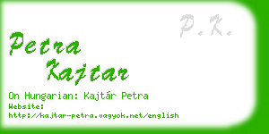 petra kajtar business card