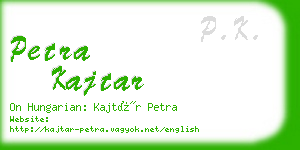 petra kajtar business card